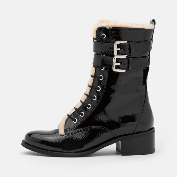 New KURT GEIGER LONDON Women's Serena Block Heel Black Boots 11 US/42 EU New - Picture 6 of 14